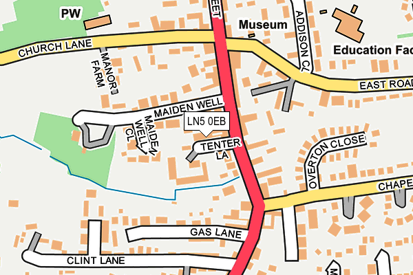 LN5 0EB map - OS OpenMap – Local (Ordnance Survey)