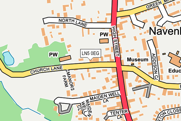 LN5 0EG map - OS OpenMap – Local (Ordnance Survey)