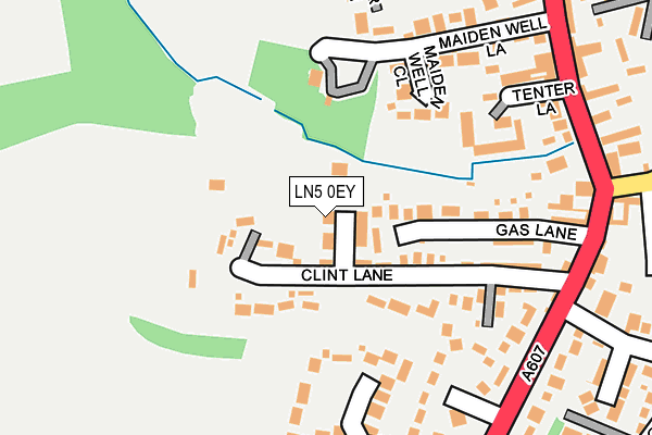 LN5 0EY map - OS OpenMap – Local (Ordnance Survey)