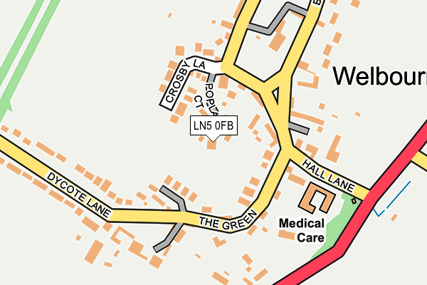 LN5 0FB map - OS OpenMap – Local (Ordnance Survey)