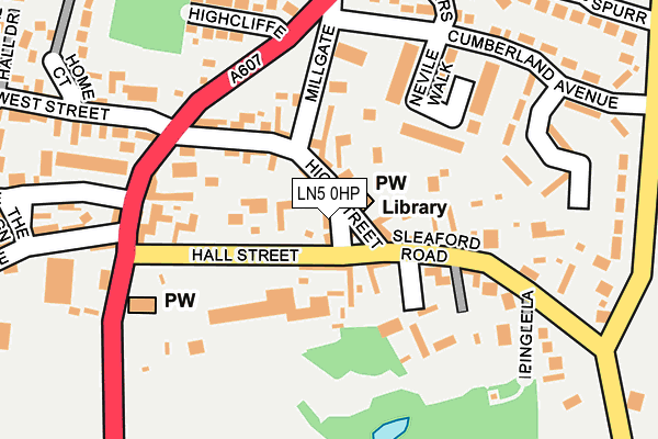 LN5 0HP map - OS OpenMap – Local (Ordnance Survey)