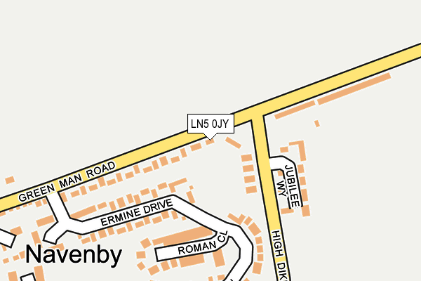 LN5 0JY map - OS OpenMap – Local (Ordnance Survey)