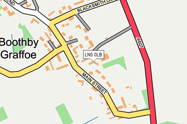 LN5 0LB map - OS OpenMap – Local (Ordnance Survey)
