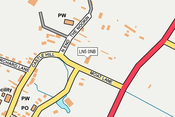 LN5 0NB map - OS OpenMap – Local (Ordnance Survey)