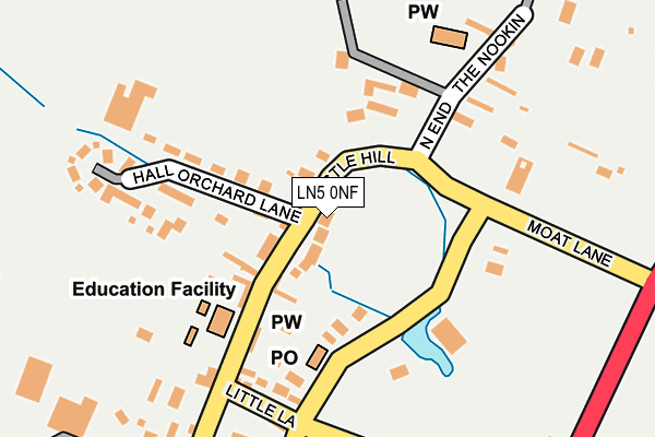 LN5 0NF map - OS OpenMap – Local (Ordnance Survey)