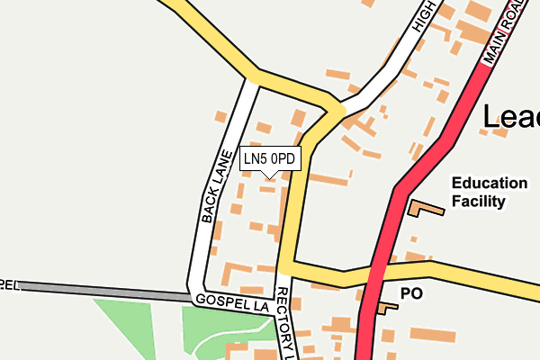 LN5 0PD map - OS OpenMap – Local (Ordnance Survey)