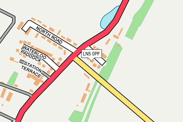 LN5 0PF map - OS OpenMap – Local (Ordnance Survey)