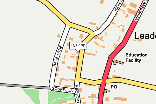 LN5 0PP map - OS OpenMap – Local (Ordnance Survey)
