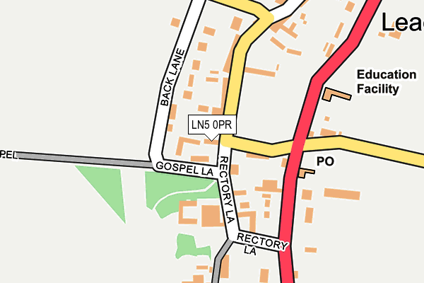 LN5 0PR map - OS OpenMap – Local (Ordnance Survey)