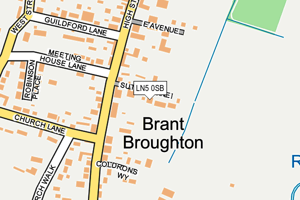 LN5 0SB map - OS OpenMap – Local (Ordnance Survey)