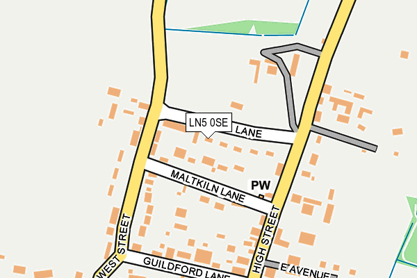 LN5 0SE map - OS OpenMap – Local (Ordnance Survey)