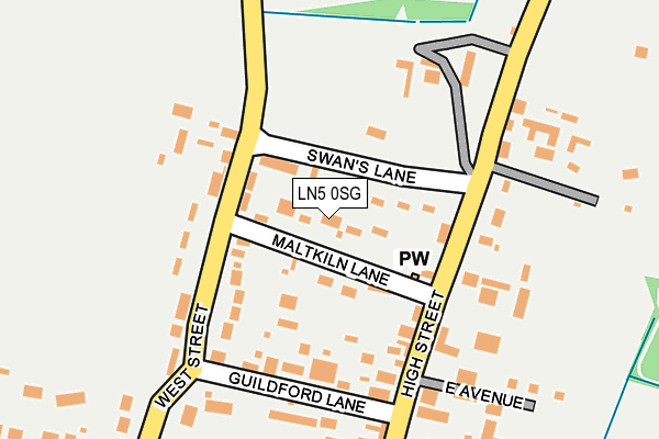 LN5 0SG map - OS OpenMap – Local (Ordnance Survey)