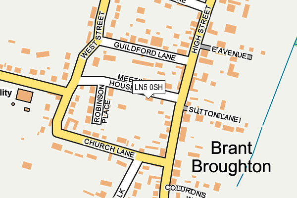 LN5 0SH map - OS OpenMap – Local (Ordnance Survey)