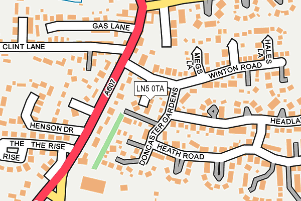 LN5 0TA map - OS OpenMap – Local (Ordnance Survey)