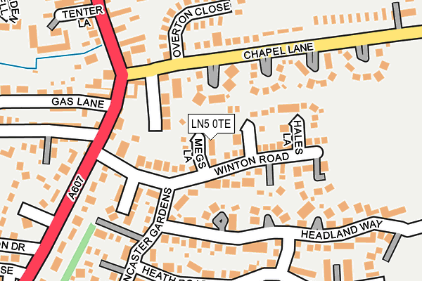 LN5 0TE map - OS OpenMap – Local (Ordnance Survey)