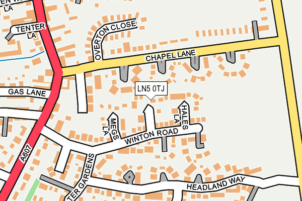 LN5 0TJ map - OS OpenMap – Local (Ordnance Survey)
