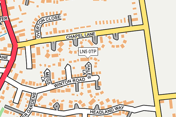 LN5 0TP map - OS OpenMap – Local (Ordnance Survey)