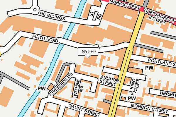 LN5 5EG map - OS OpenMap – Local (Ordnance Survey)