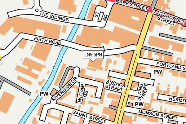 LN5 5PN map - OS OpenMap – Local (Ordnance Survey)