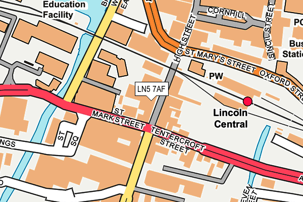 LN5 7AF map - OS OpenMap – Local (Ordnance Survey)