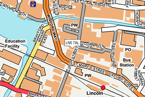 LN5 7AL map - OS OpenMap – Local (Ordnance Survey)