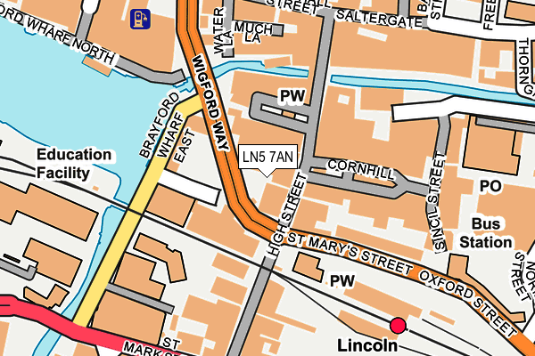 LN5 7AN map - OS OpenMap – Local (Ordnance Survey)