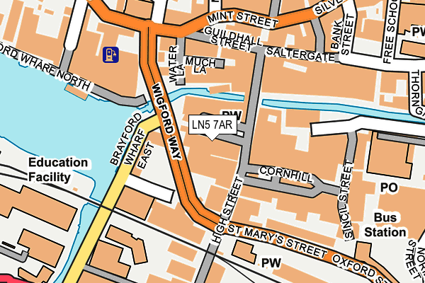 LN5 7AR map - OS OpenMap – Local (Ordnance Survey)