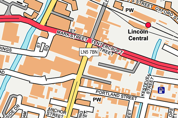 LN5 7BN map - OS OpenMap – Local (Ordnance Survey)