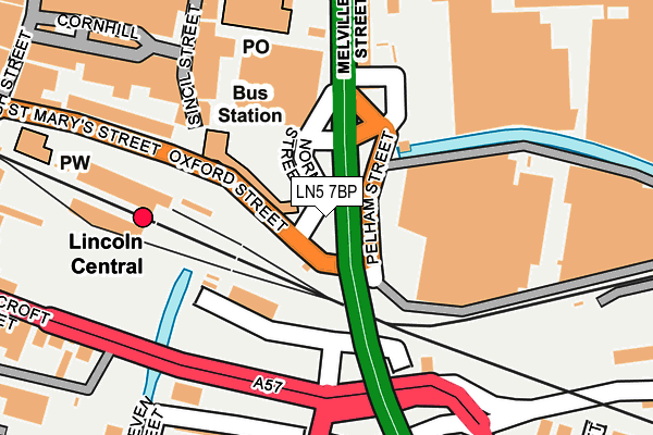 LN5 7BP map - OS OpenMap – Local (Ordnance Survey)