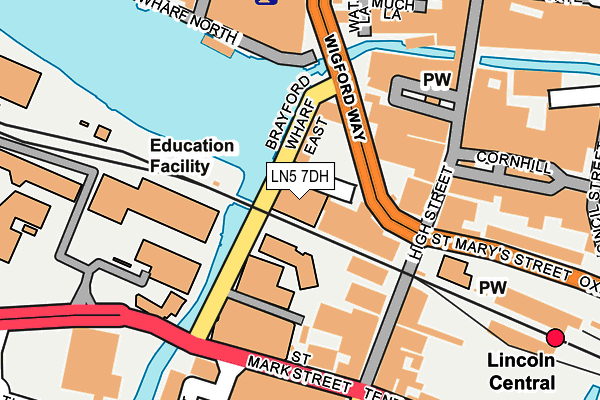 LN5 7DH map - OS OpenMap – Local (Ordnance Survey)