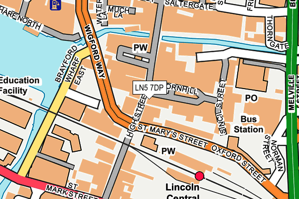 LN5 7DP map - OS OpenMap – Local (Ordnance Survey)