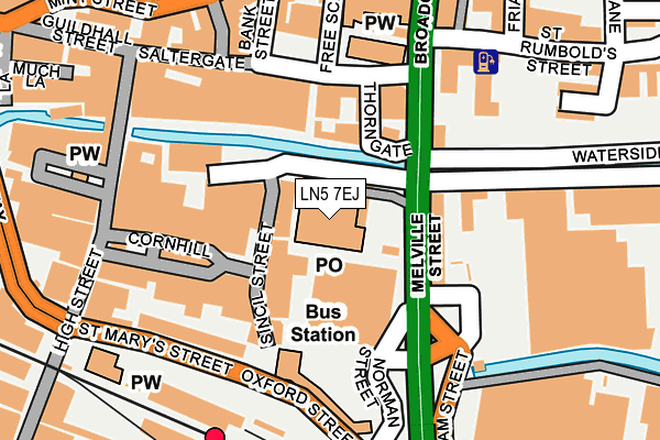 LN5 7EJ map - OS OpenMap – Local (Ordnance Survey)