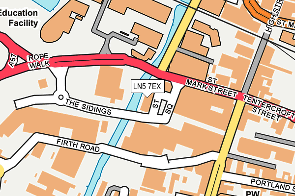 LN5 7EX map - OS OpenMap – Local (Ordnance Survey)