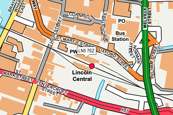 LN5 7EZ map - OS OpenMap – Local (Ordnance Survey)