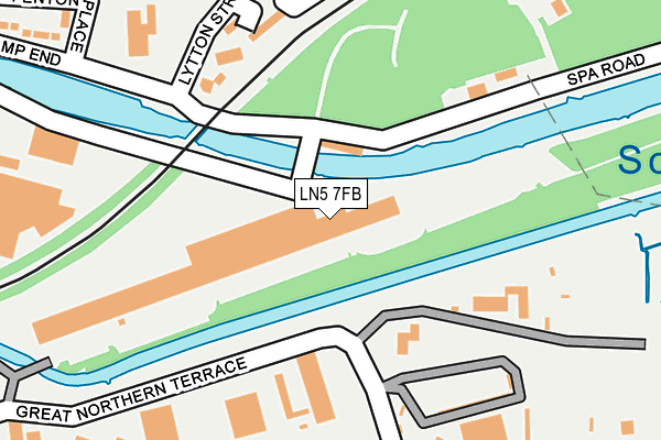 LN5 7FB map - OS OpenMap – Local (Ordnance Survey)
