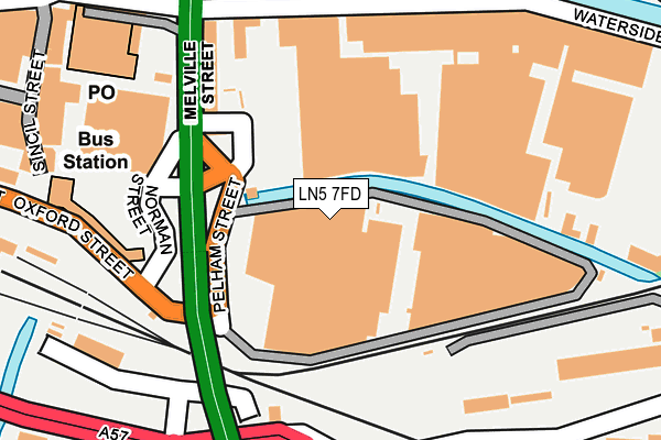 LN5 7FD map - OS OpenMap – Local (Ordnance Survey)