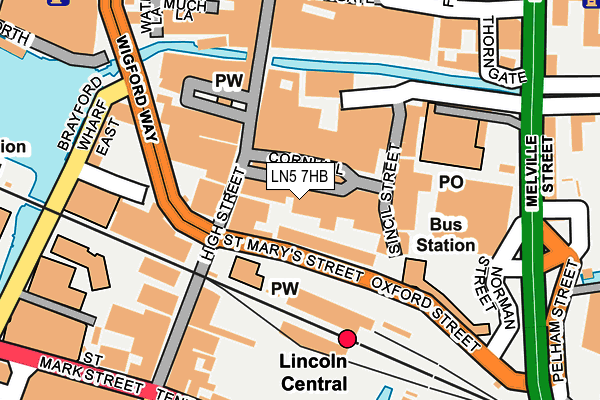 LN5 7HB map - OS OpenMap – Local (Ordnance Survey)