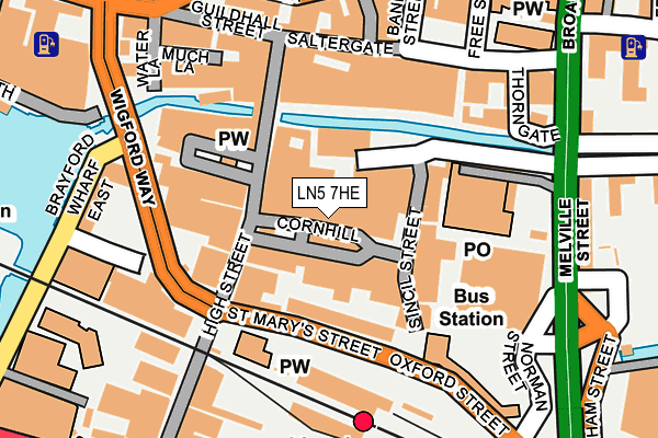 LN5 7HE map - OS OpenMap – Local (Ordnance Survey)