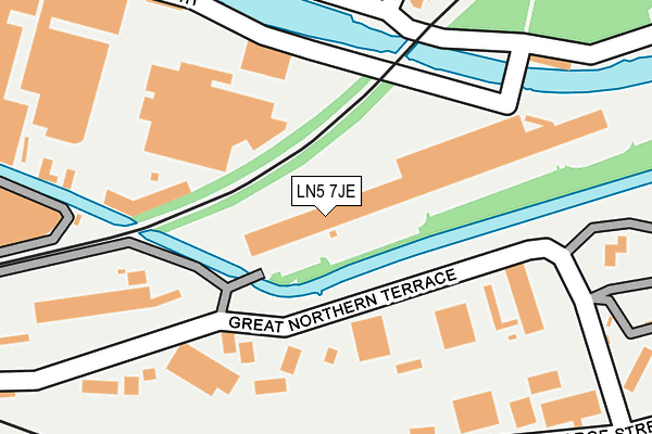 LN5 7JE map - OS OpenMap – Local (Ordnance Survey)