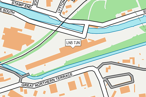 LN5 7JN map - OS OpenMap – Local (Ordnance Survey)