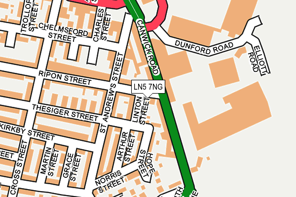 LN5 7NG map - OS OpenMap – Local (Ordnance Survey)