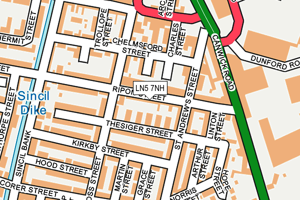 LN5 7NH map - OS OpenMap – Local (Ordnance Survey)