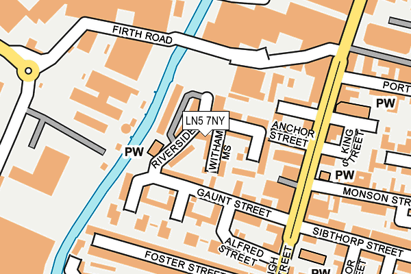 LN5 7NY map - OS OpenMap – Local (Ordnance Survey)