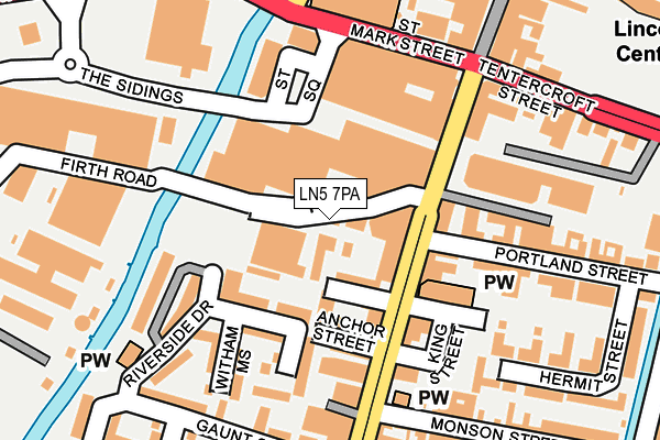 LN5 7PA map - OS OpenMap – Local (Ordnance Survey)