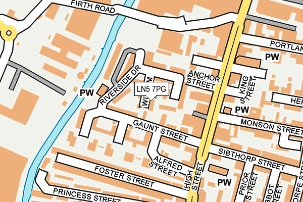 LN5 7PG map - OS OpenMap – Local (Ordnance Survey)