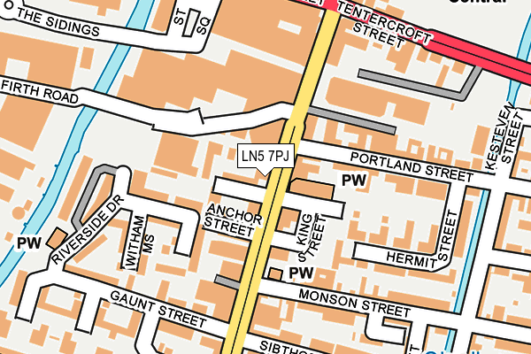 LN5 7PJ map - OS OpenMap – Local (Ordnance Survey)