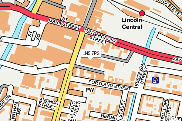 LN5 7PS map - OS OpenMap – Local (Ordnance Survey)