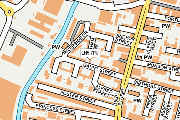 LN5 7PU map - OS OpenMap – Local (Ordnance Survey)