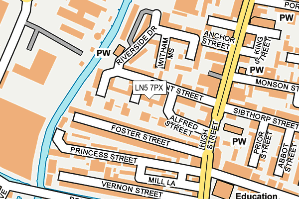 LN5 7PX map - OS OpenMap – Local (Ordnance Survey)
