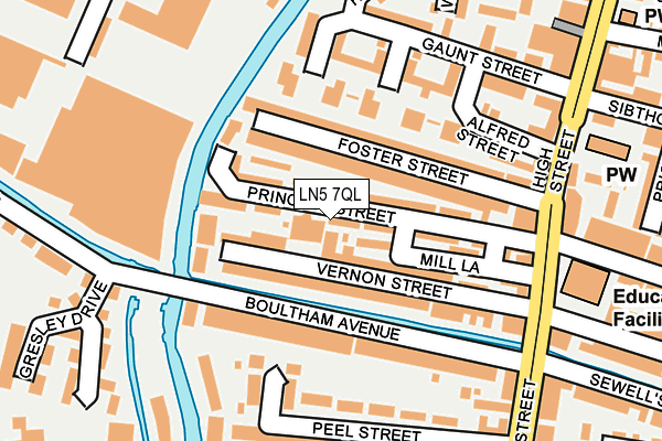 LN5 7QL map - OS OpenMap – Local (Ordnance Survey)